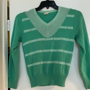 Retro Vintage Green Sweater